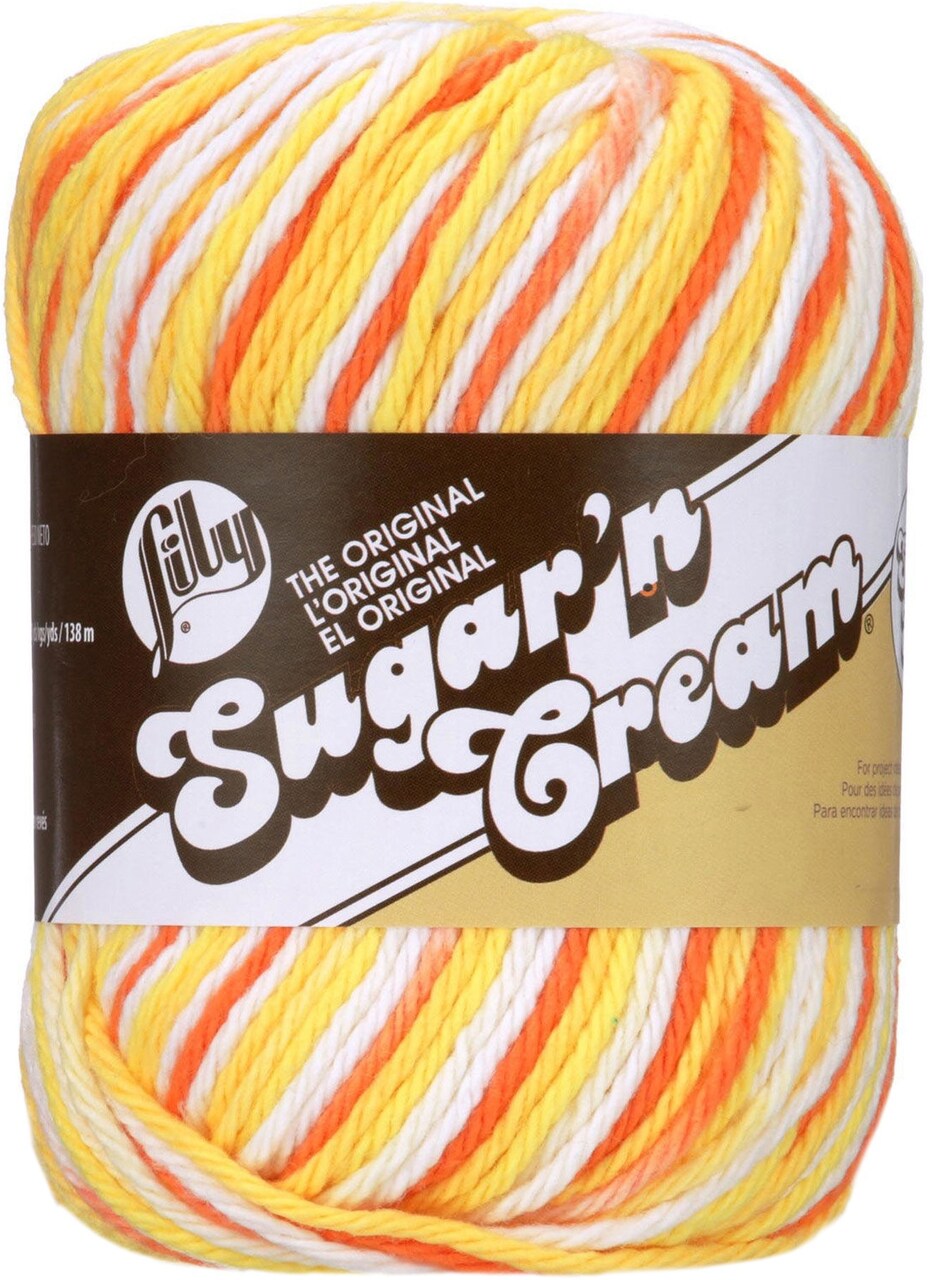 Lily Sugar&#x27;N Cream Super Size Creamsicle Yarn - 6 Pack of 85g/3oz - Cotton - 4 Medium (Worsted) - 150 Yards - Knitting/Crochet